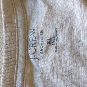 J Crew XL Tall cream tee shirt